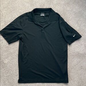 Nike Men’s Black Polo with White Swoosh